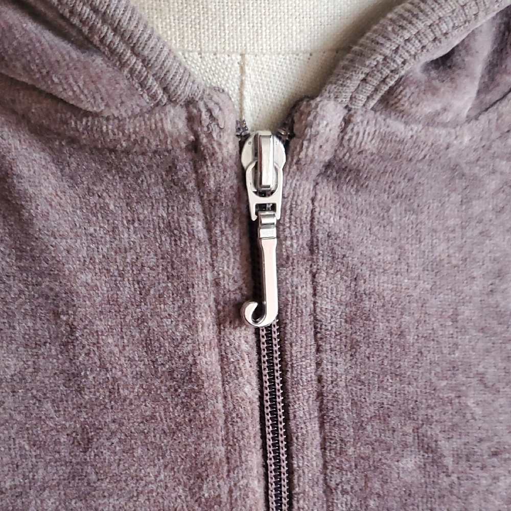 Juicy Couture Dusty Pink Brown Zip-Up Hoodie Set SIZE L - Picture 4 of 14